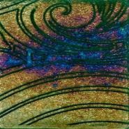 Dee Janssen GlassWorks - Venta al por mayor Fuente - Bandeja grabada con peces tropicales1