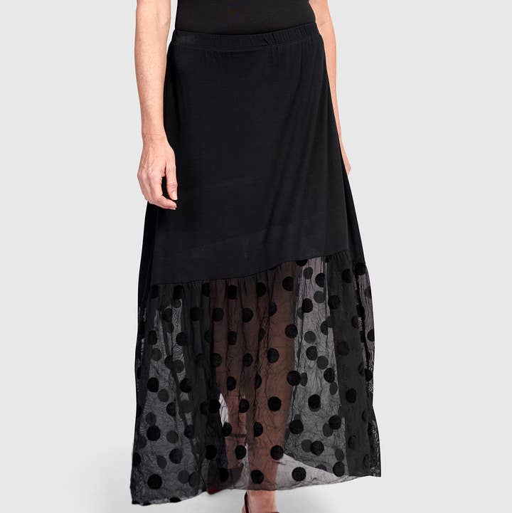Joanie Maxi Skirt, Black for wholesale by Alembika