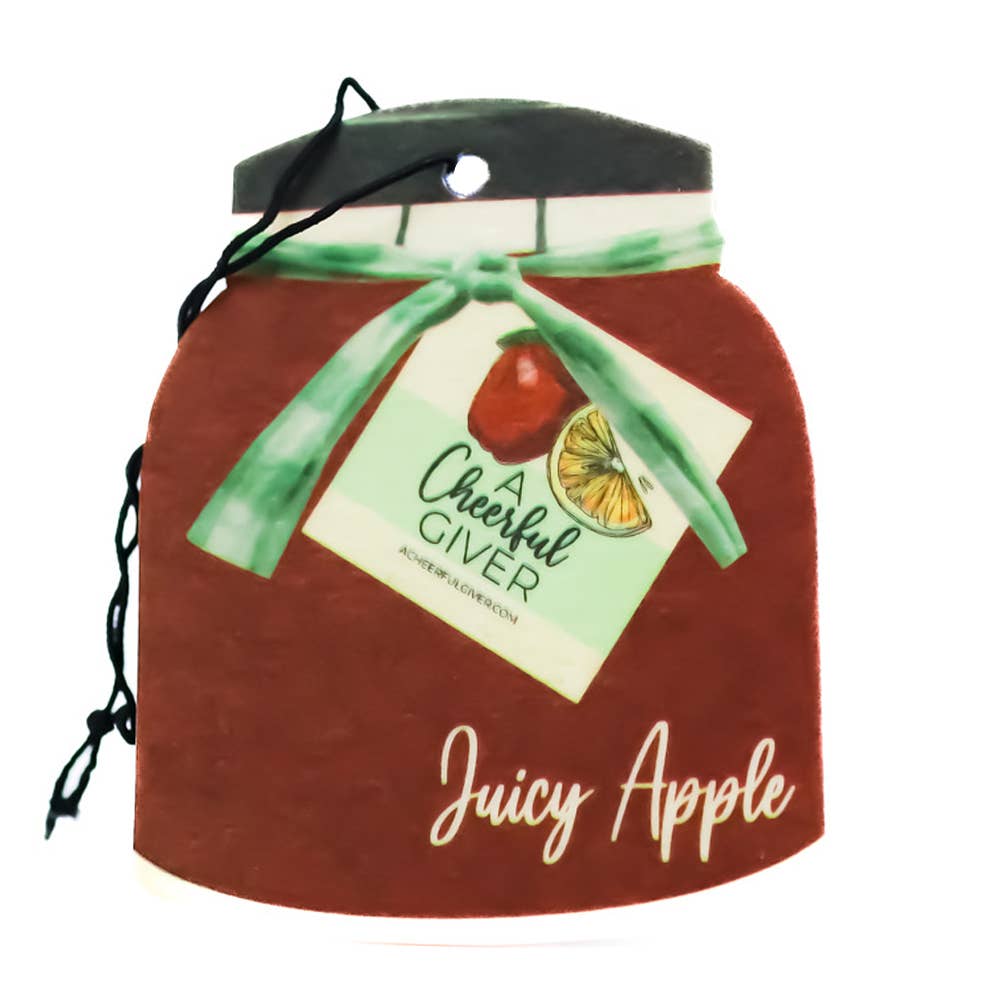 A Cheerful Giver - Wholesale Car Freshener - Unisex - Car Air Freshener (16/box) - Juicy Apple1