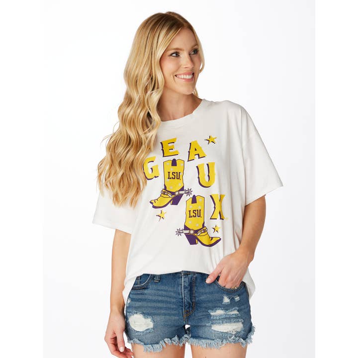 T-shirt The Geaux Boots Grand pour la vente par Stewart Simmons