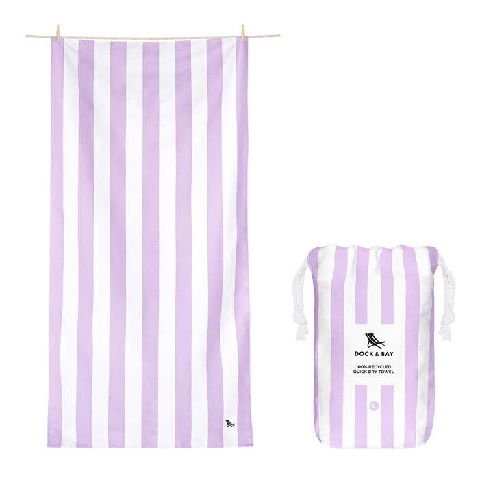 Dock & Bay Quick Dry Towels - Cabana - Lombok Lilac for wholesale by Dock & Bay USA