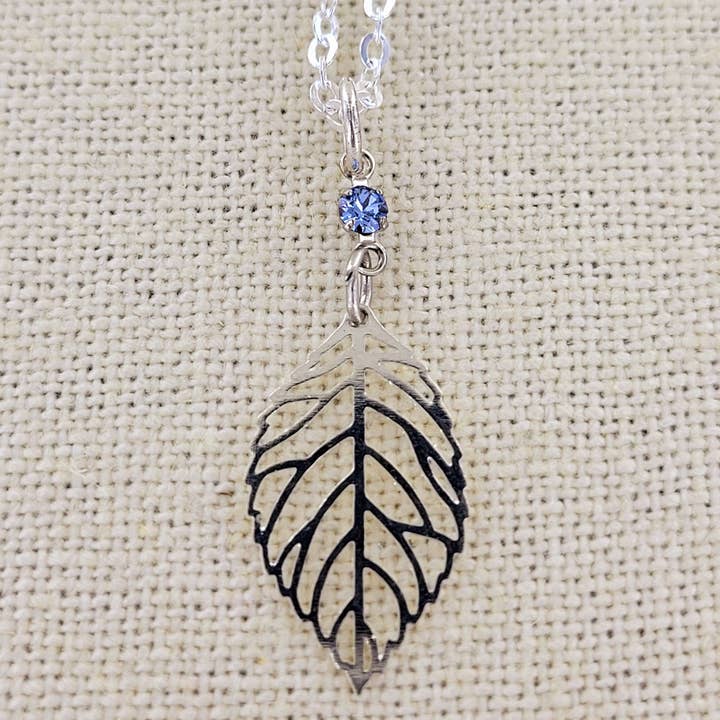 Leaf Pendant Charm Necklace CHN45 for wholesale by Sadie Green's Jewelry