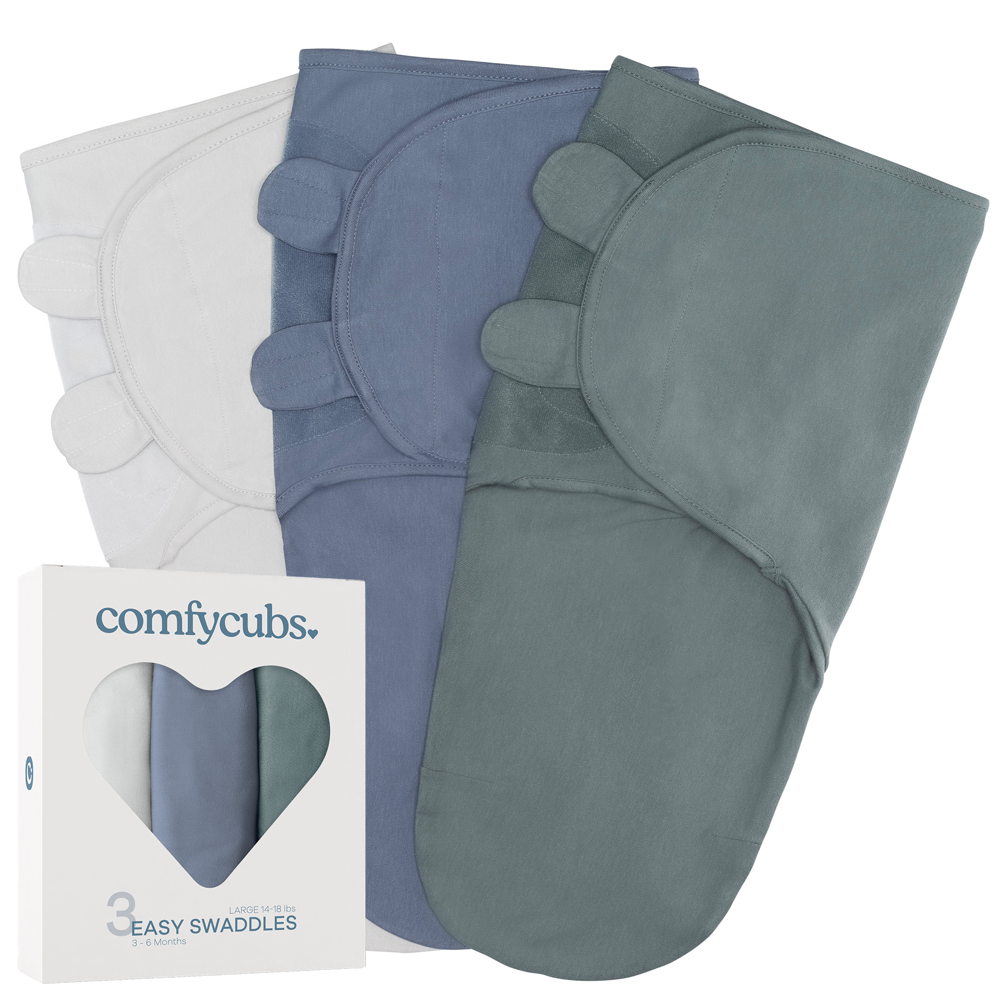 Comfy Cubs - Wholesale Swaddle - Baby - Easy Swaddle Blanket, 3 Pack - 100% Cotton by Comfy Cubs39