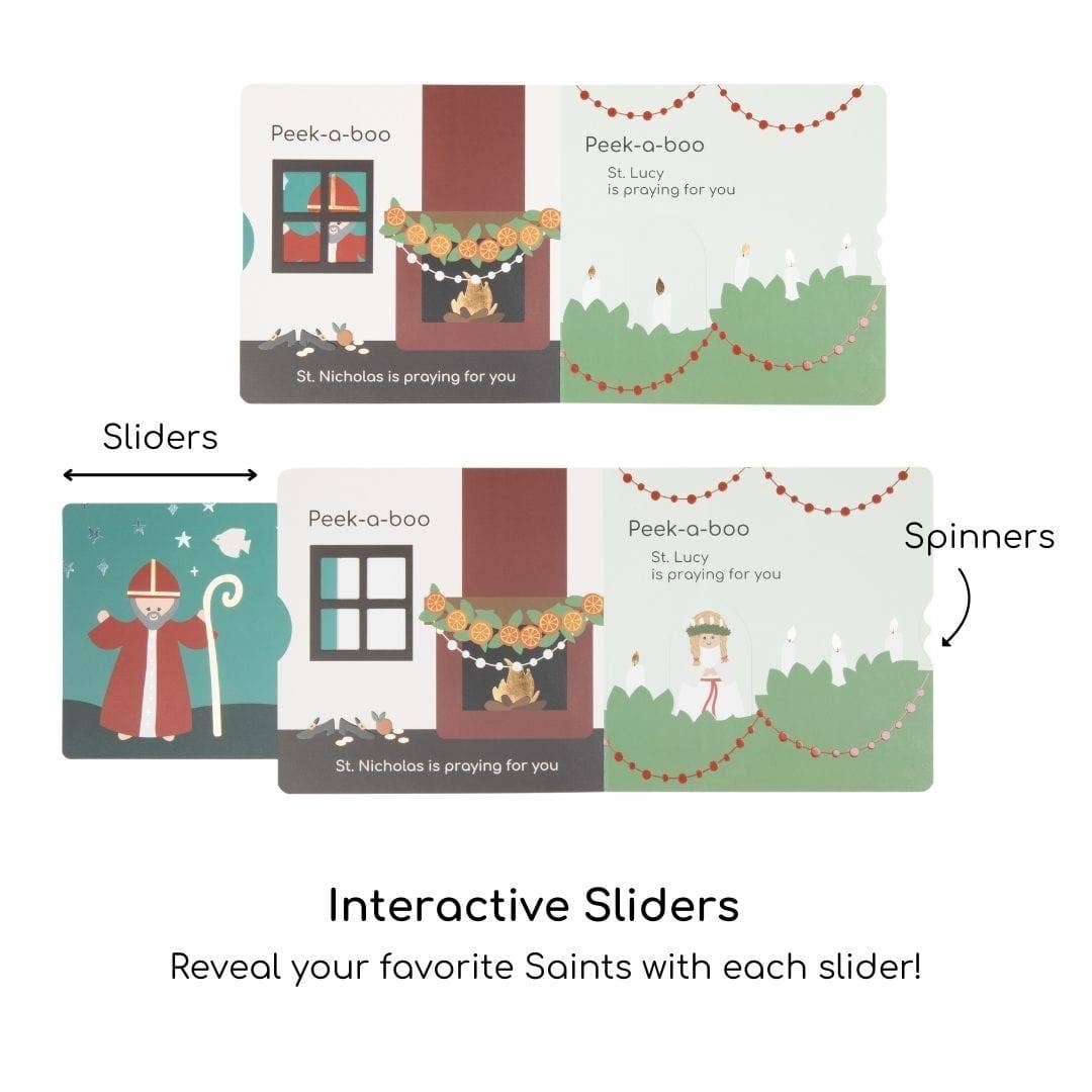 The Little Rose Shop - Wholesale Baby & Toddler Book (0-2) - Peek-a-boo Saints Catholic Board Book1