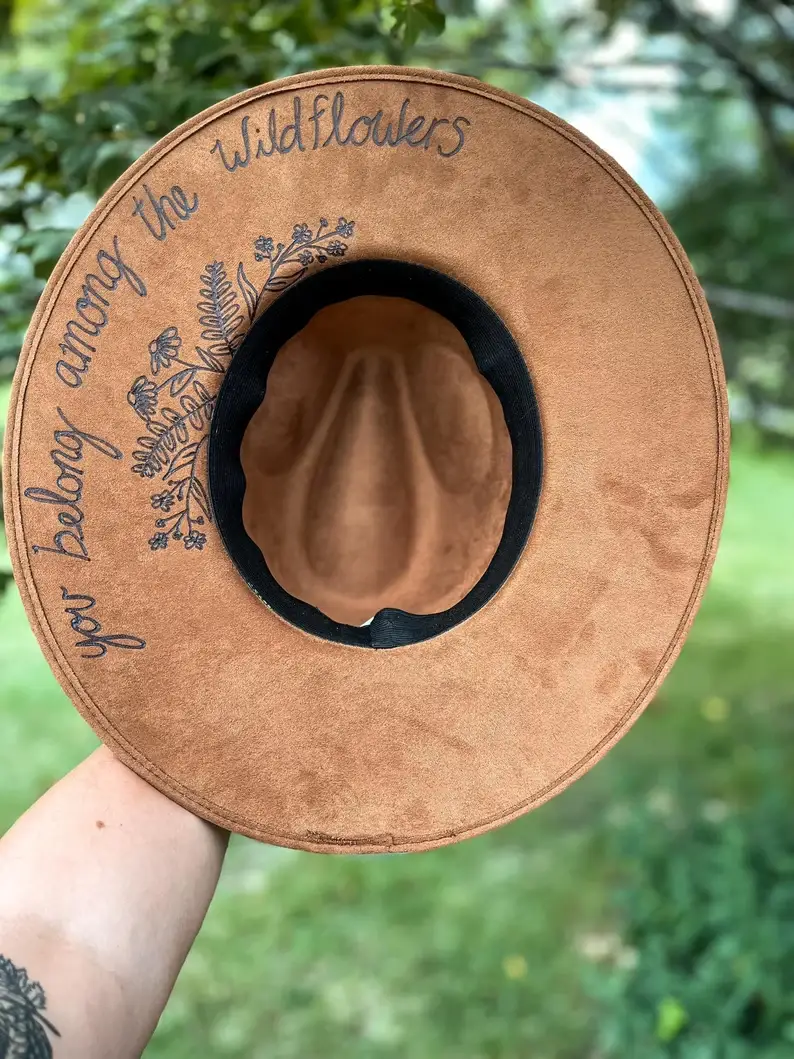 River Valley Co. - Wholesale Fedora - Women's - Custom Burned Wide Brim Fedora Hat2