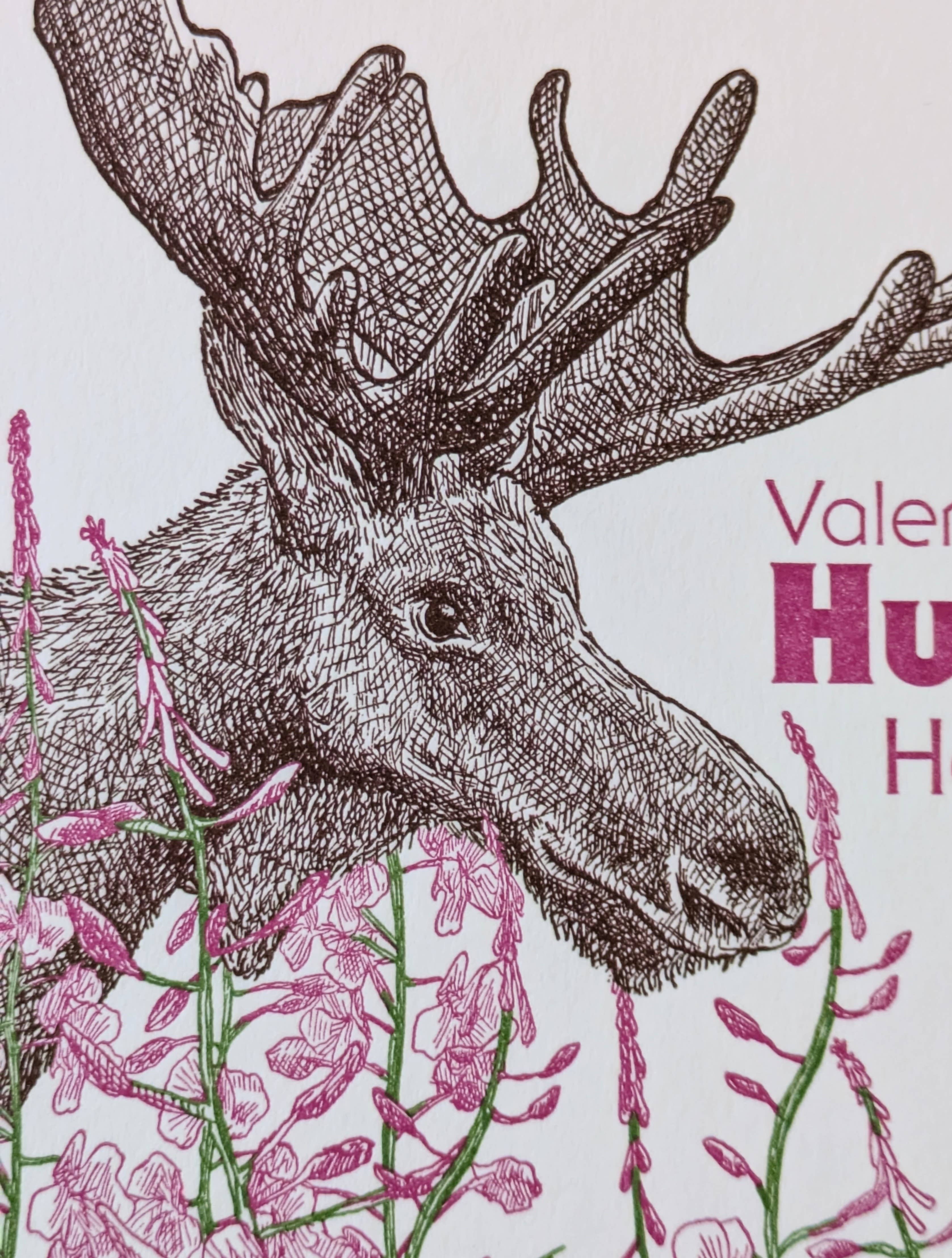 Painted Tongue Press - Wholesale Valentine's Day Card - Fireweed Valentine Card1