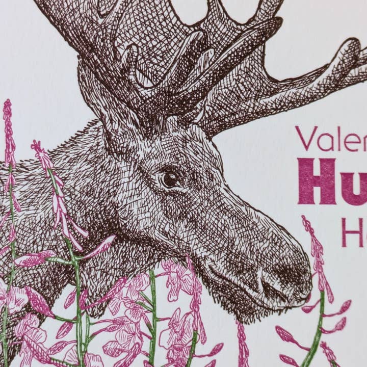 Painted Tongue Press - Wholesale Valentine's Day Card - Fireweed Valentine Card1