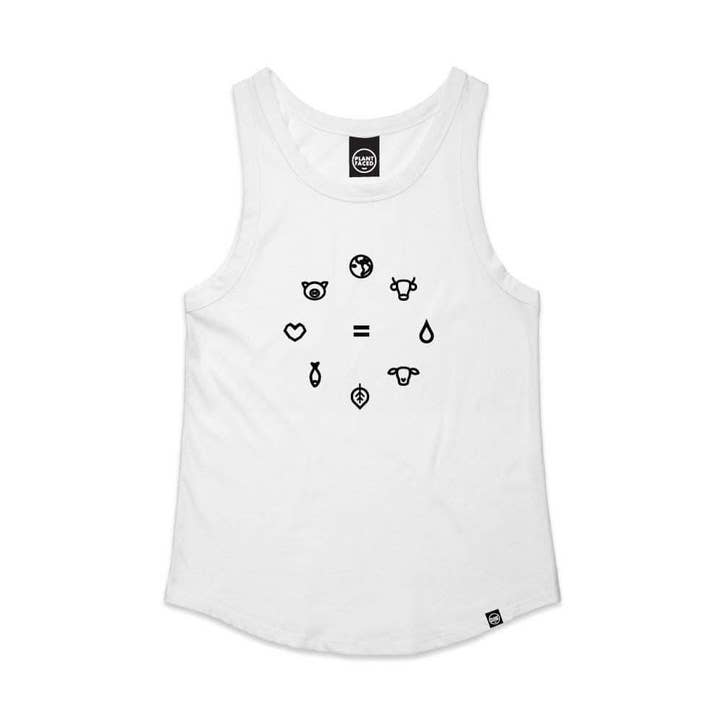 Gleiche Wesen - White Singlet Tank für den Großhandel von Plant Faced Clothing