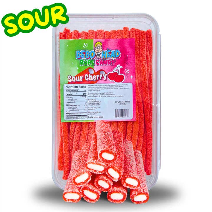 Trend Zone - Wholesale Hard Candy - Bulk Candy Ropes - Sour Cherry