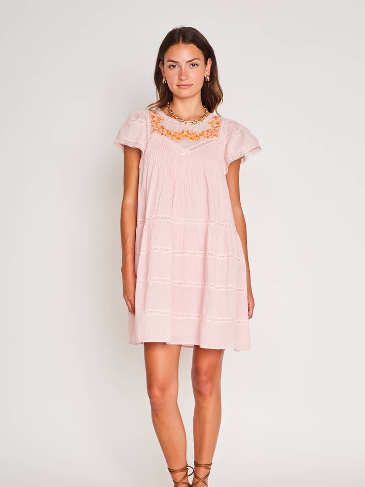 SOFT BLUSH ZAYLEN DRESS for wholesale on Faire1