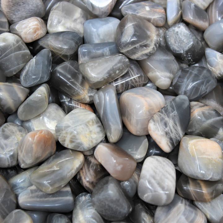 Tumbled Black Moonstone for wholesale by Love, Sex, And Magic Co.
