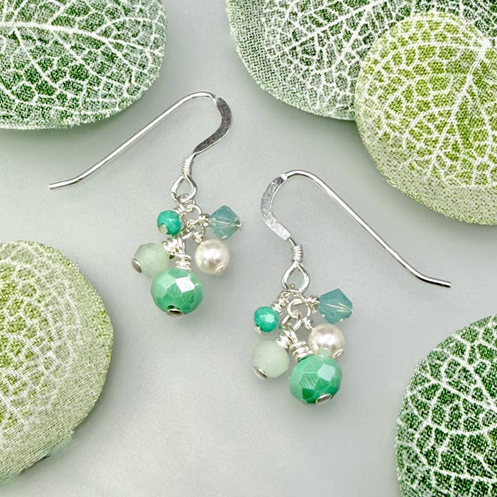 Mint Julep Full Cluster Earrings for wholesale by Oreb Lram Fine Casual Jewelry