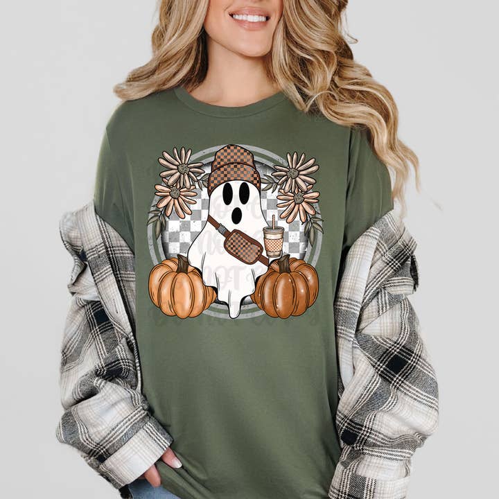 Trendy Transfers - Wholesale Sublimation Transfer - Checkered Fall Ghost DTF Heat Transfer