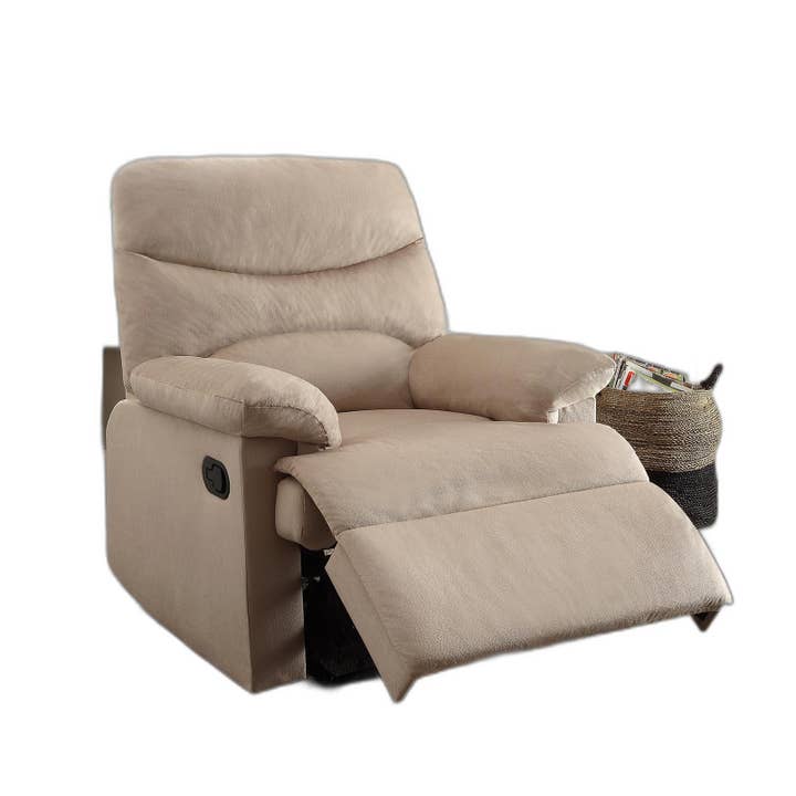 Light Brown Recliner - Solid Wood, Woven Textile Fabric for wholesale by Greenwestons