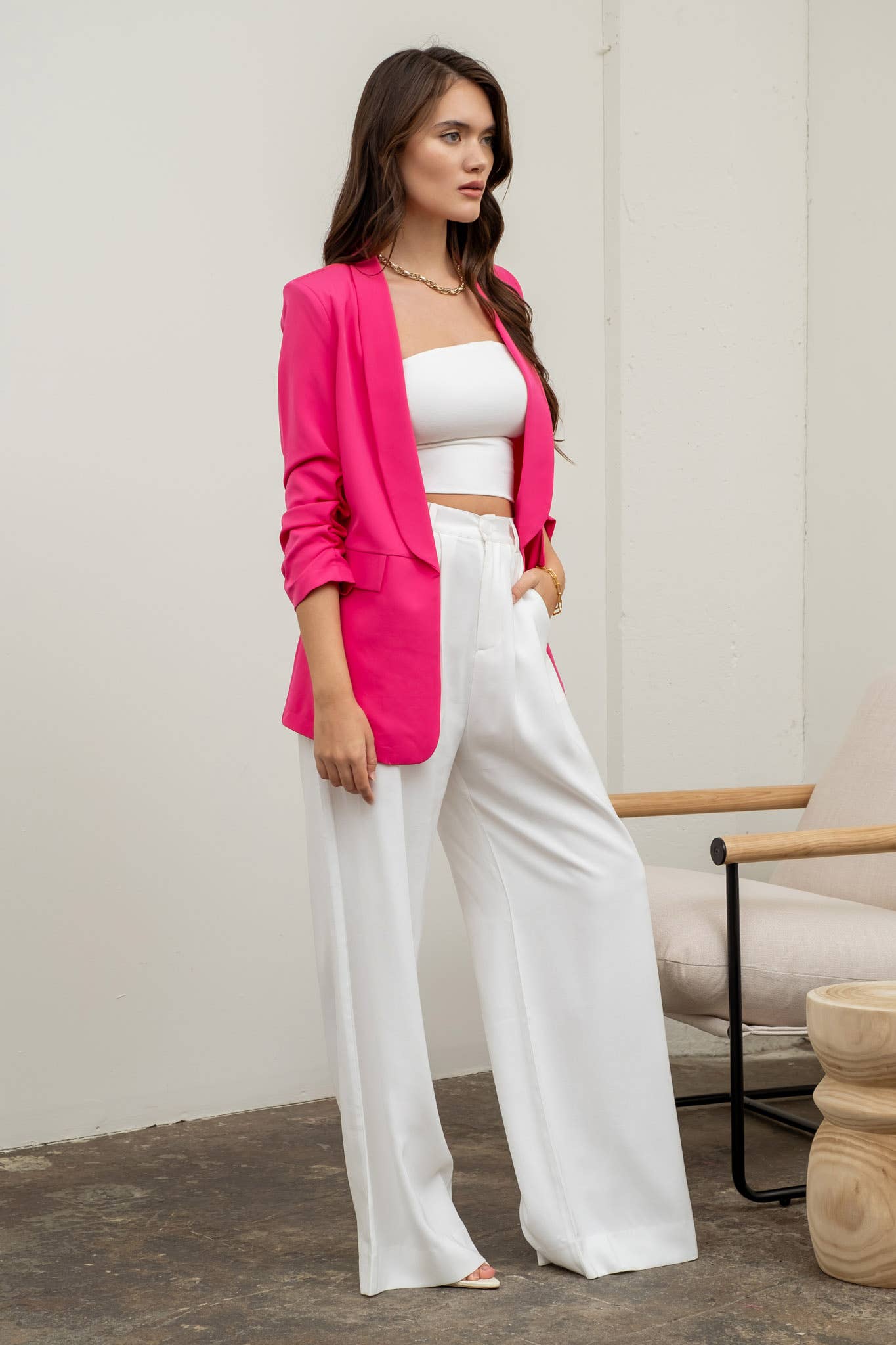 The Workshop Studio – Blazer - Mulher por atacado – BLAZER COM MANGA 3/4 DE MANGA COMPRIDA18