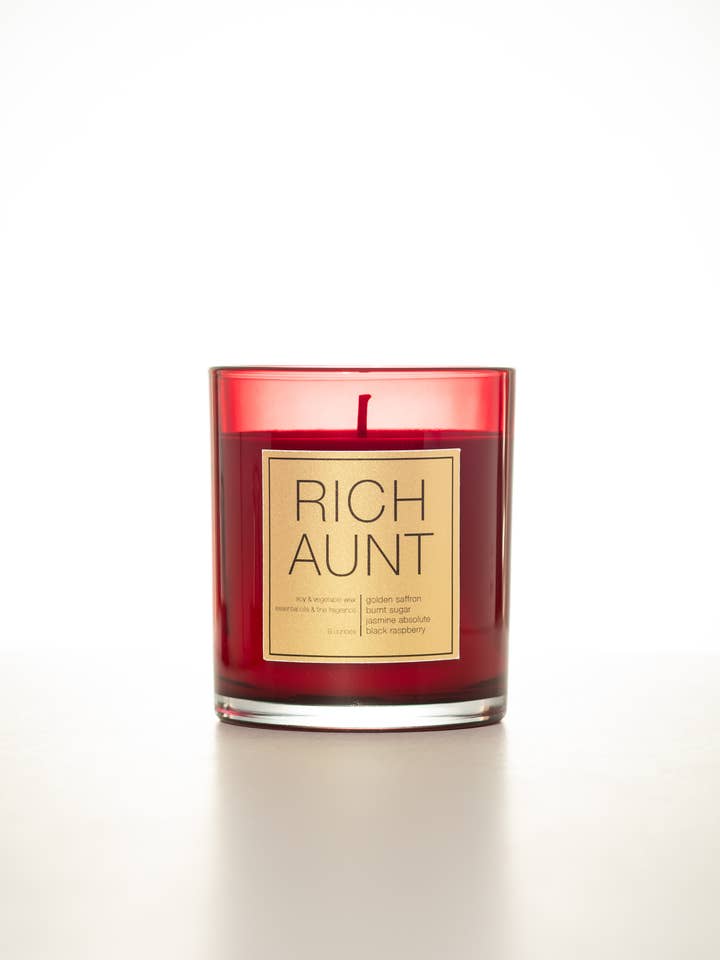 Rich Aunt 9 oz. candle for wholesale by Splendid Alchemy