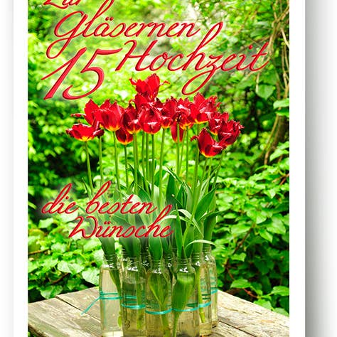 Gläsernehochzeit / Grußkarte / 709013 für den Großhandel von Yabué