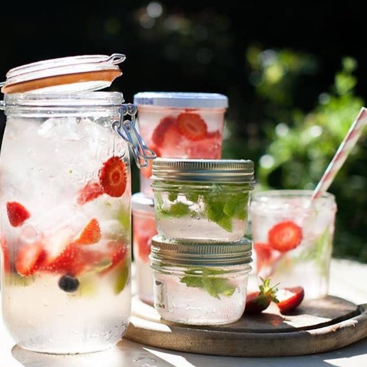 Le Parfait - Vente Pots - Pot de mise en conserve en verre français avec 2 couvercles en métal doré 200 ml3