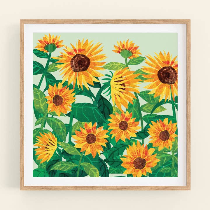 Sunflowers Floral Art Print for wholesale by Astrid Weguelin Illustration