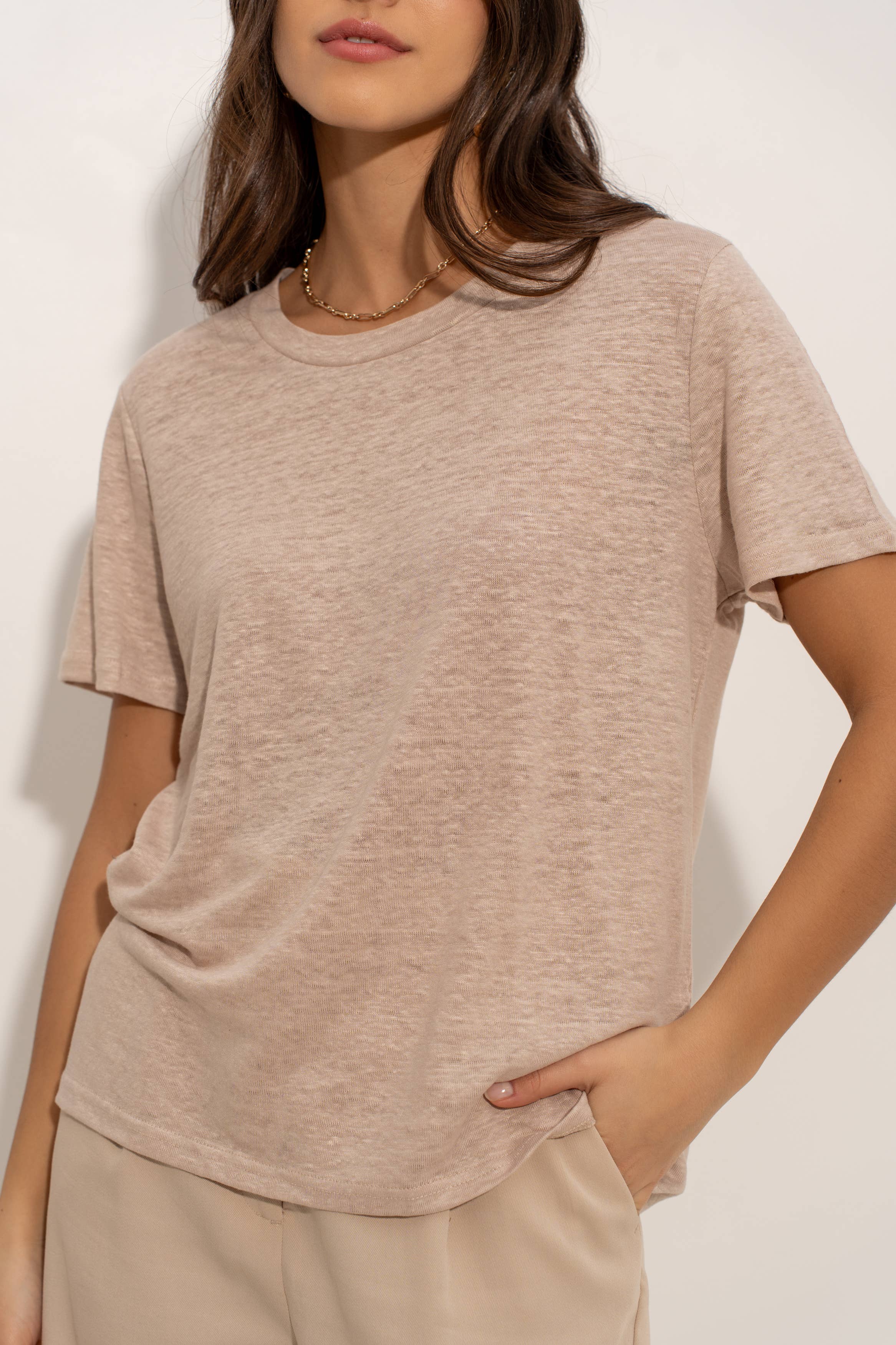 jw.atelier - Vente T-shirt – femme - T-shirt col rond en lin 13