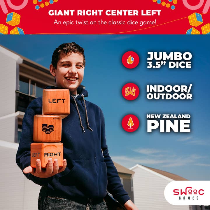 Swooc Games - Wholesale Board Game - Giant Right Center Left Game