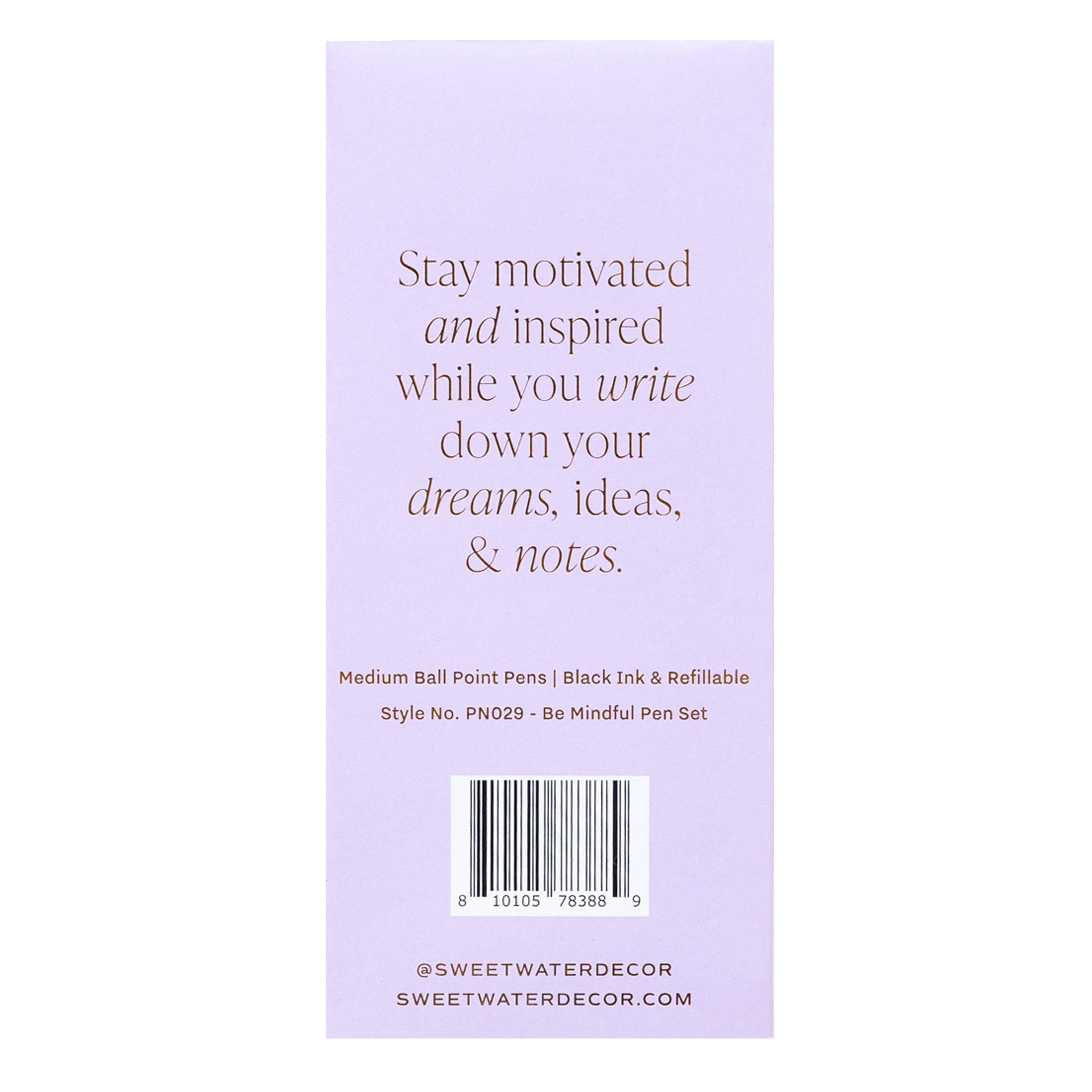 Sweet Water Decor – Caneta por atacado – Conjunto de Canetas Metálicas Be Mindful - Decoração e Presentes2