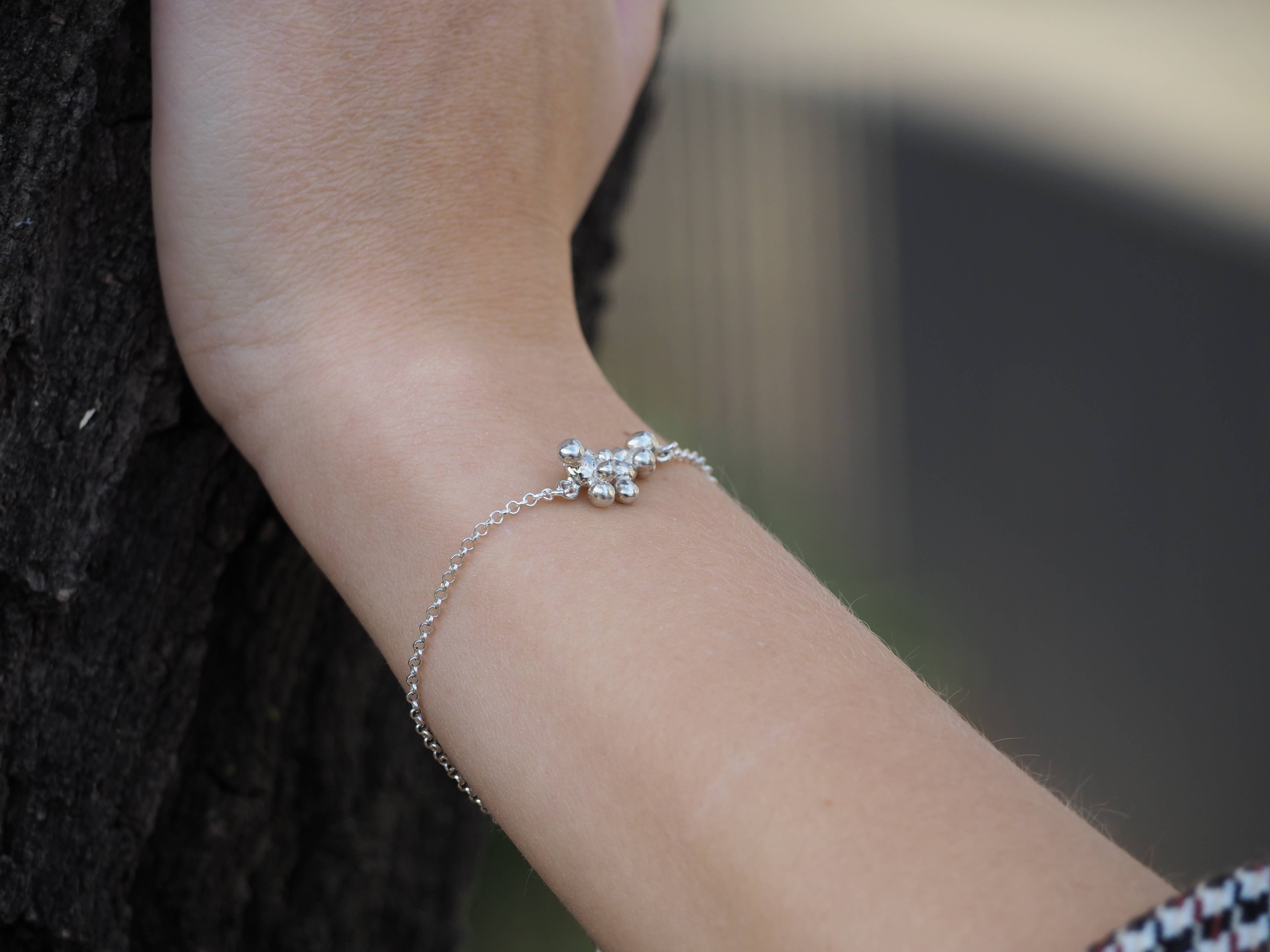 ALEGRIA B. - Wholesale Charm/Dangle Bracelet - STERLING SILVER BRACELET WITH ADJUSTABLE CHAIN2