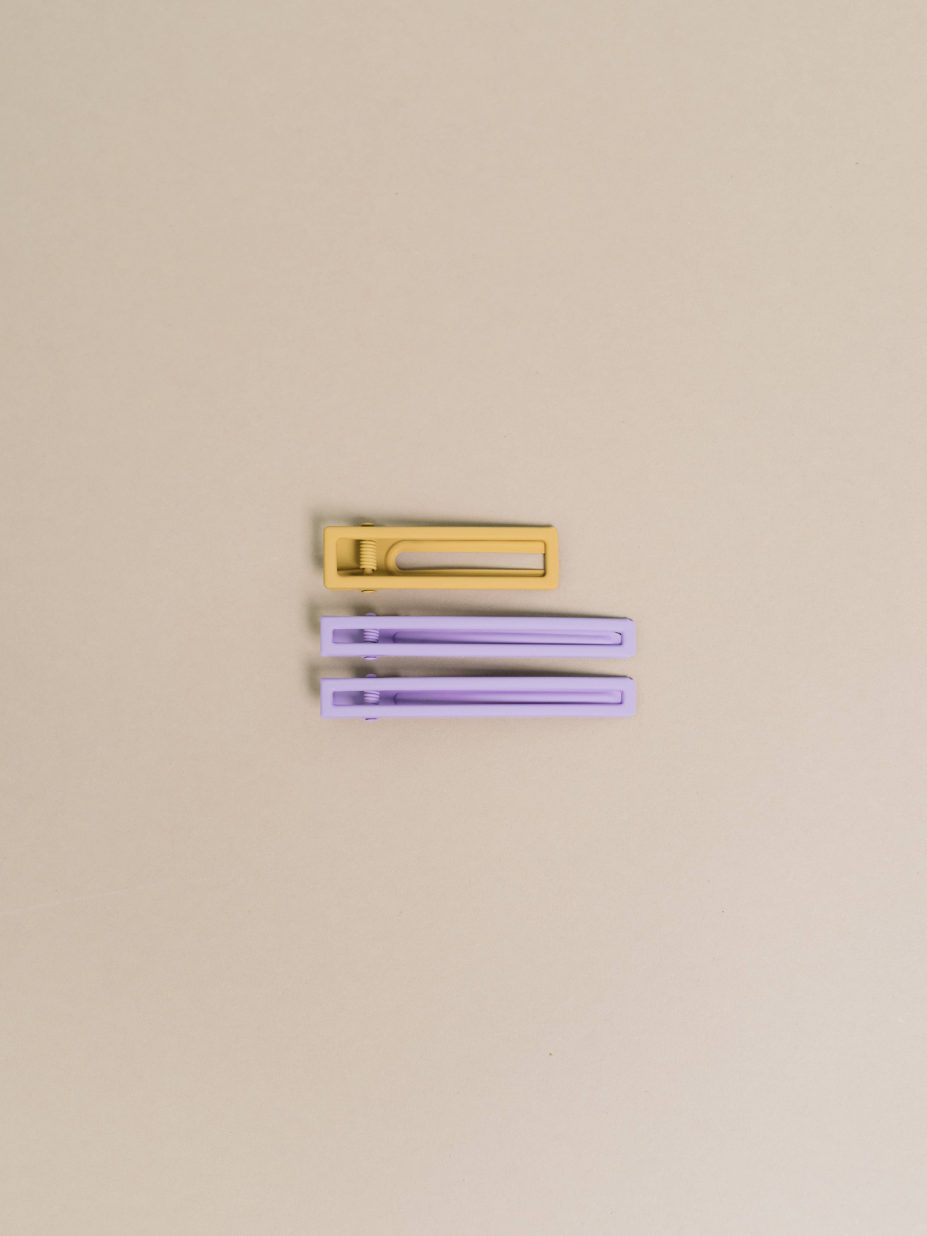 NAT + NOOR - Wholesale Hair Clip - Women's - Yarrow | Lilac + Mustard | Alligator Hair Clip | Hair Pin