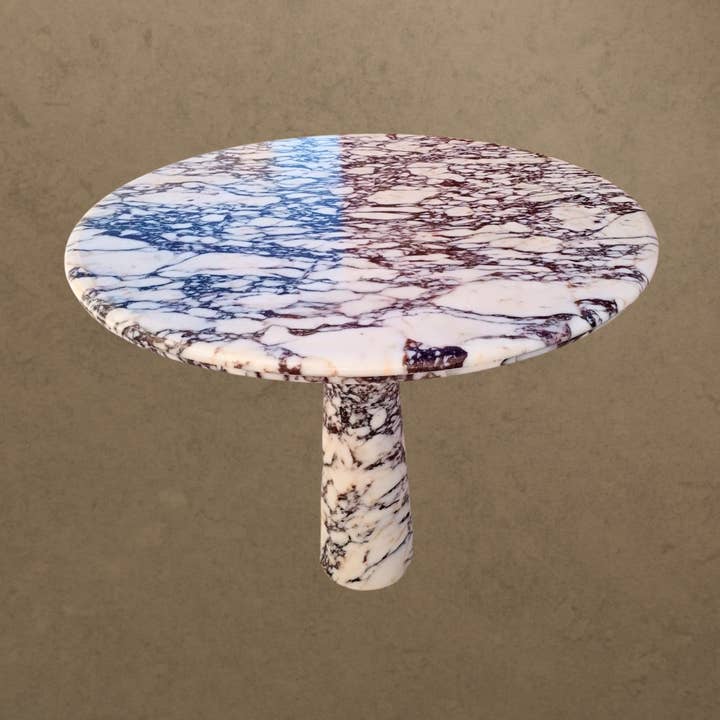 Calacatta Viola Dining Table 36 inch Conical Legged Marble Table for wholesale by Arbon Marble