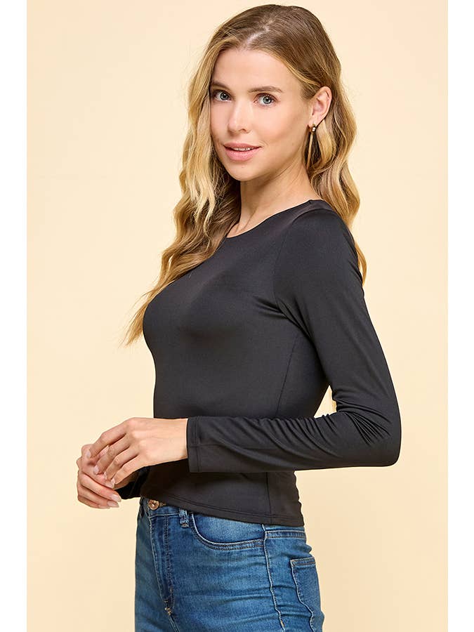 Heart & Hips - Wholesale Knit Top - Women's - JT44718LD - LONG SLEEVE DOUBLE LAYERED TOP2
