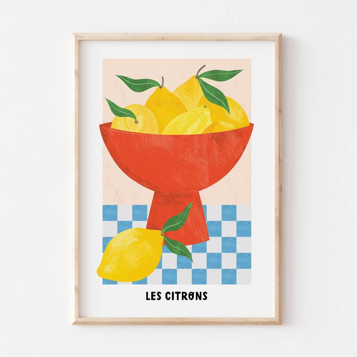 Les Citrons Art Print for wholesale by Melissa Donne Studio