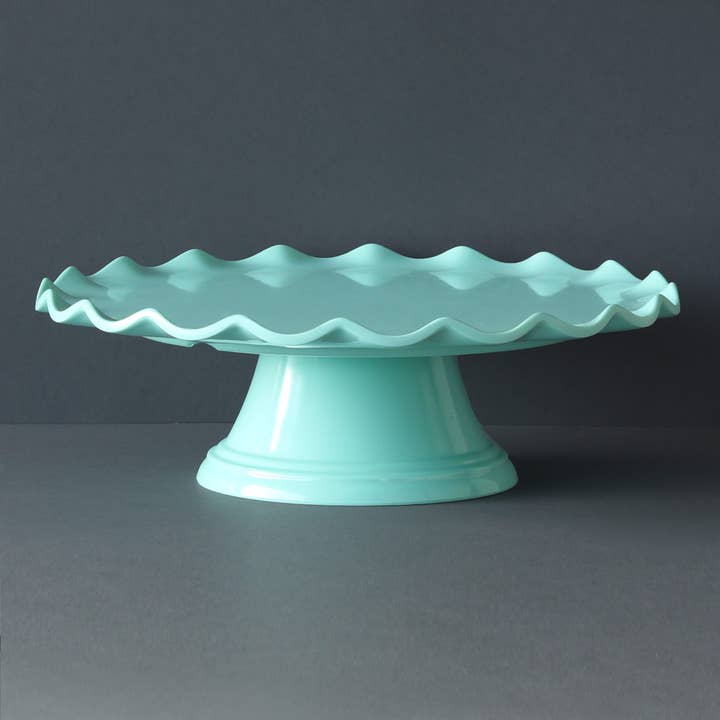 A Little Lovely Company – wholesale Cake stand – Melamine Cake stand: Wave - mint2