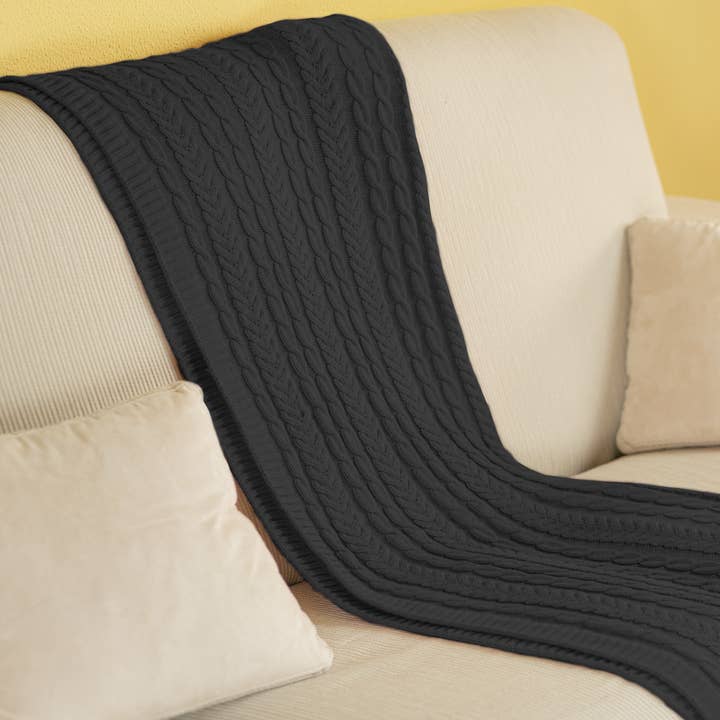 ANTRACIT LAURBÆR TRICOT TÆPPE for engroshandel hos VIVOLOOK BUSINESS S.L.U