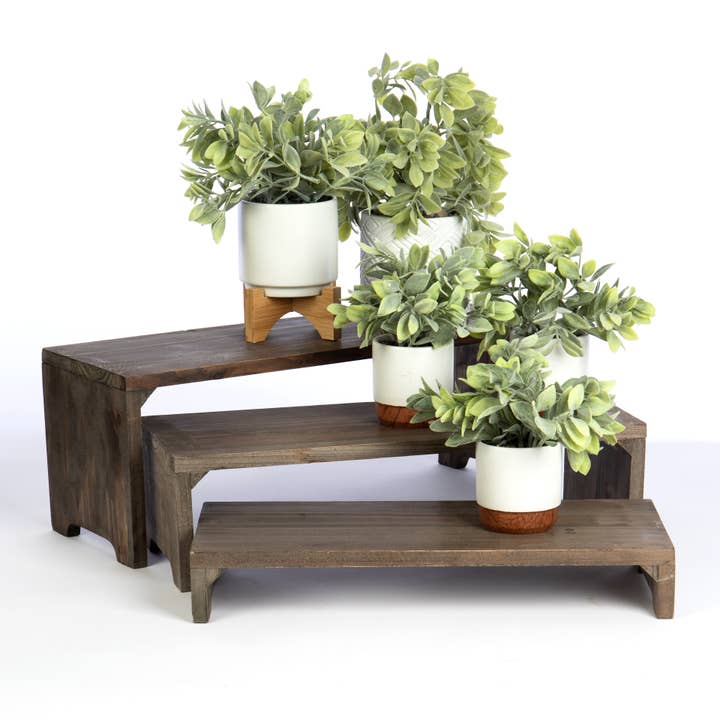 Willow Group - Wholesale Retailer Display Stand/Case - S/3 RECT WOOD DISPLAY RISERS
