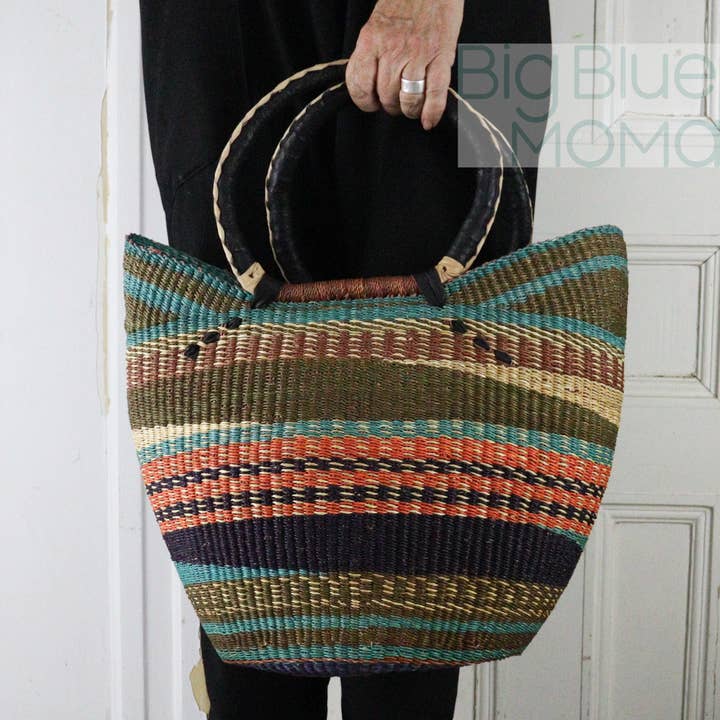 Big Blue Moma - Wholesale Grocery/Shopping Bag - U Shopper Large - Traditional Palette45