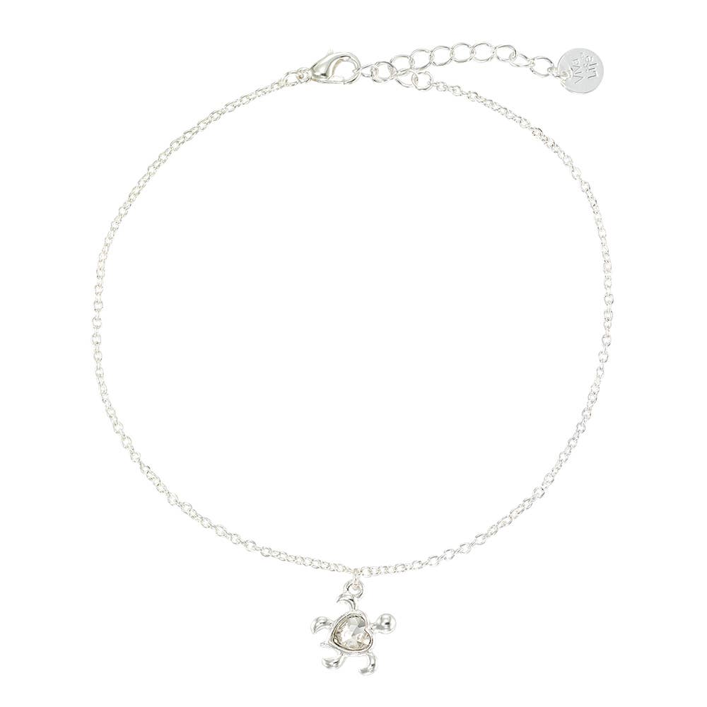 World End Imports Jewelry & Gifts - Wholesale Enkelbandje - Kristallen Hart Schildpad Enkelband-12 stuks1