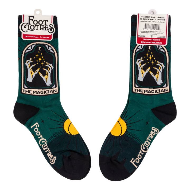 FootClothes LLC - Wholesale Socks - Unisex - The Magician Tarot Nouveau Crew Socks3