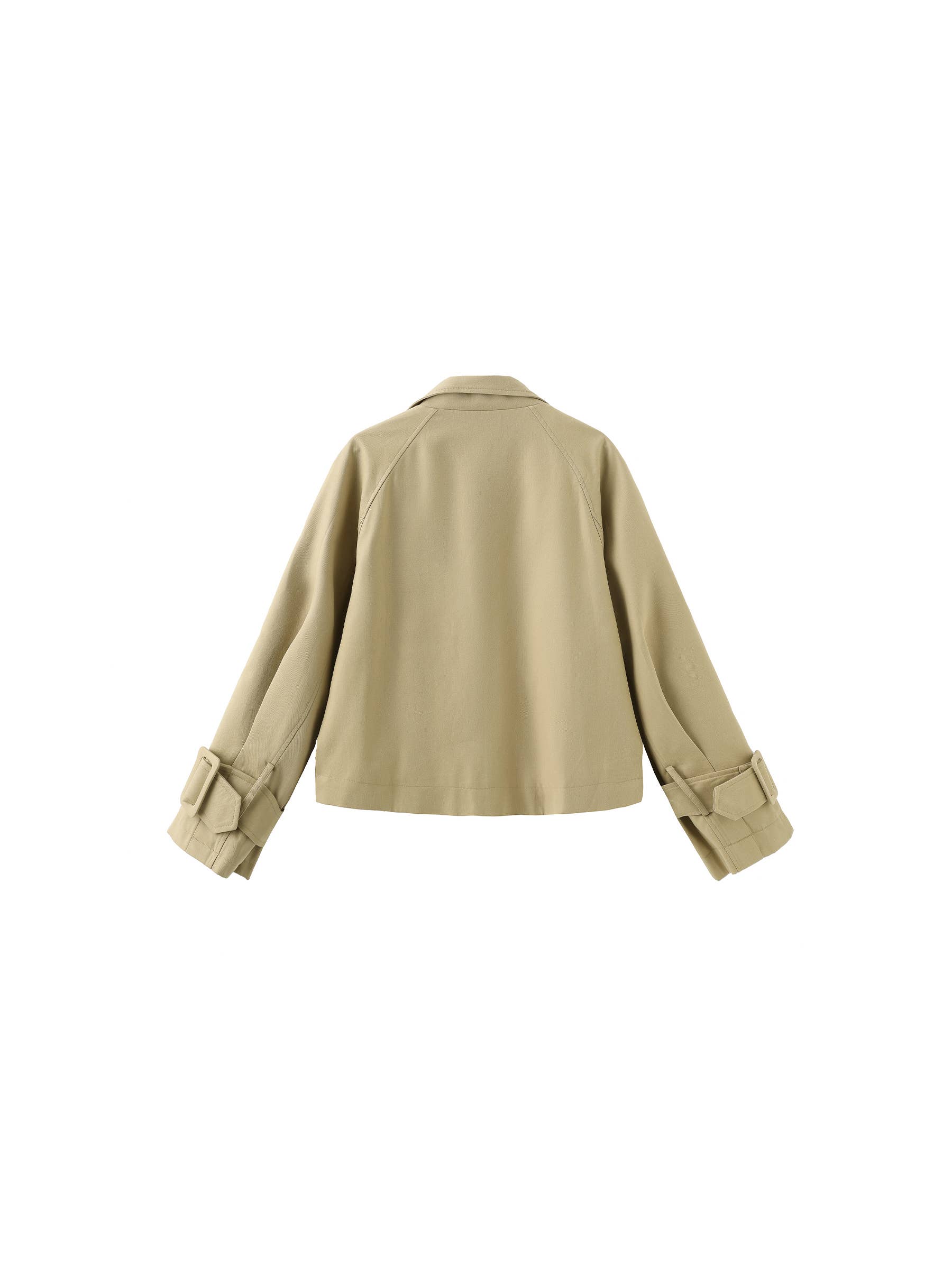 CUBIC – Großhandel Trenchcoat – Damen – Kurz geschnittener Trenchcoat mit Überlagerung vorne13