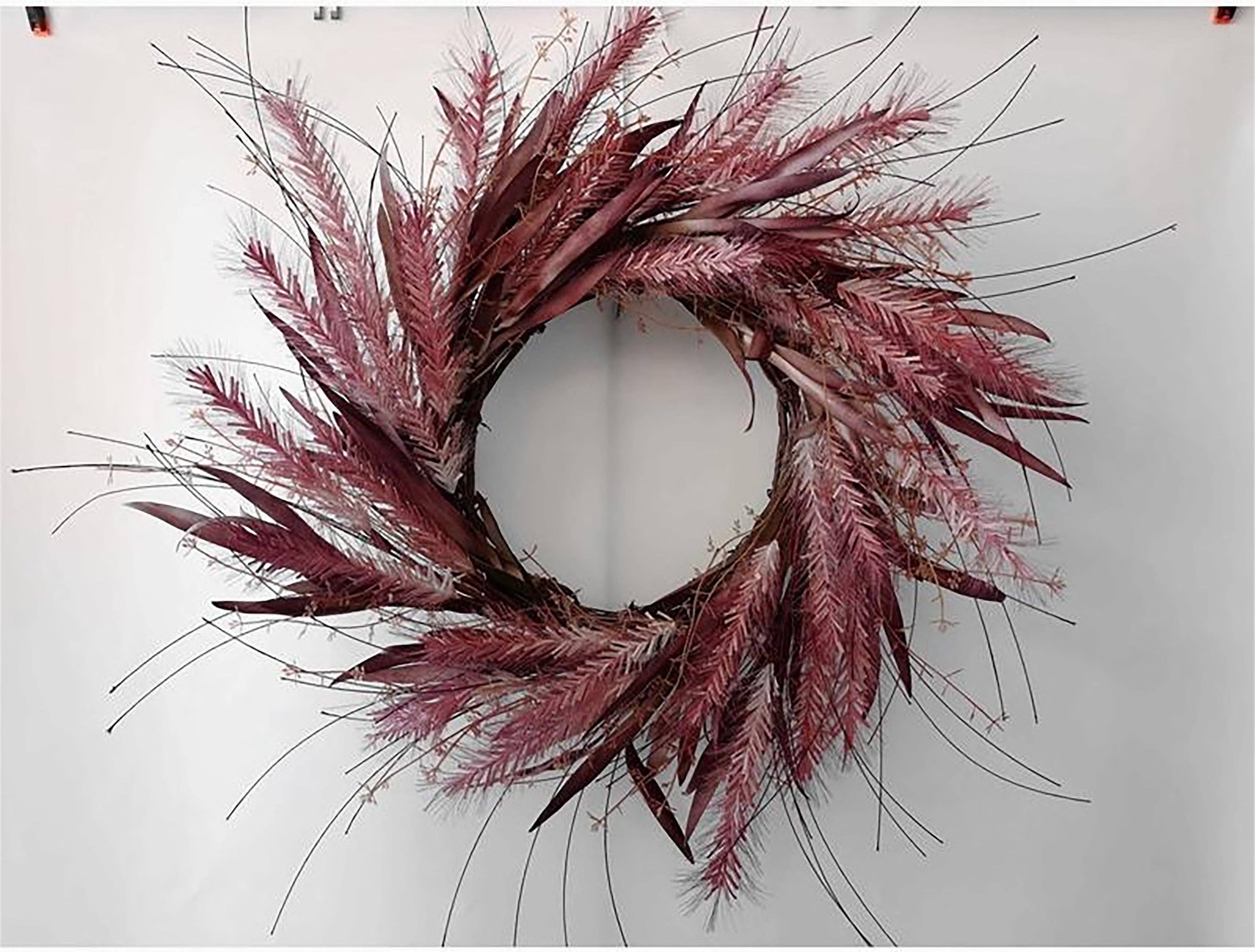 Winterland Inc. - Wholesale Wreath - Burgundy Feathered Wreath