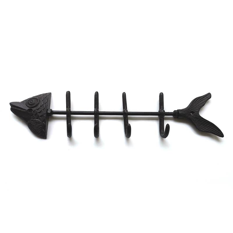 CB Home Collection - Wholesale Wall Hook - Fish Bone 15" Cast Iron Wall Hook0