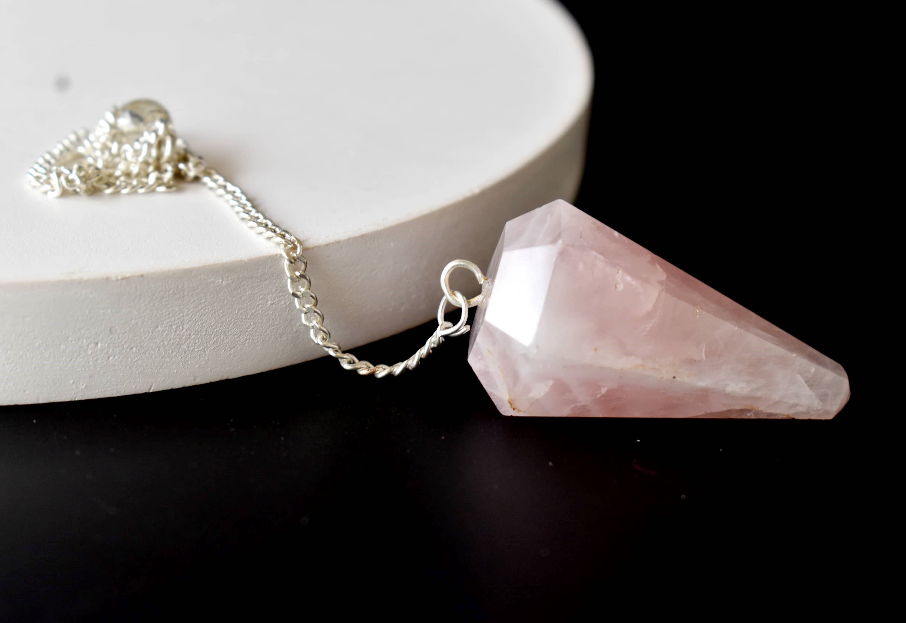 Soothing Crystals - Wholesale Spiritual Stone/Crystal - Dowsing Pendulum | Rose Quartz | Faceted Crystal Pendulum4