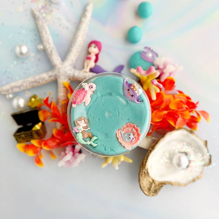 Earth Grown KidDoughs (KidDoughs by EGKD) - Wholesale Putty/Slime - Kids - Mermaid (Blue Hawaiian) KidDough Play Kit