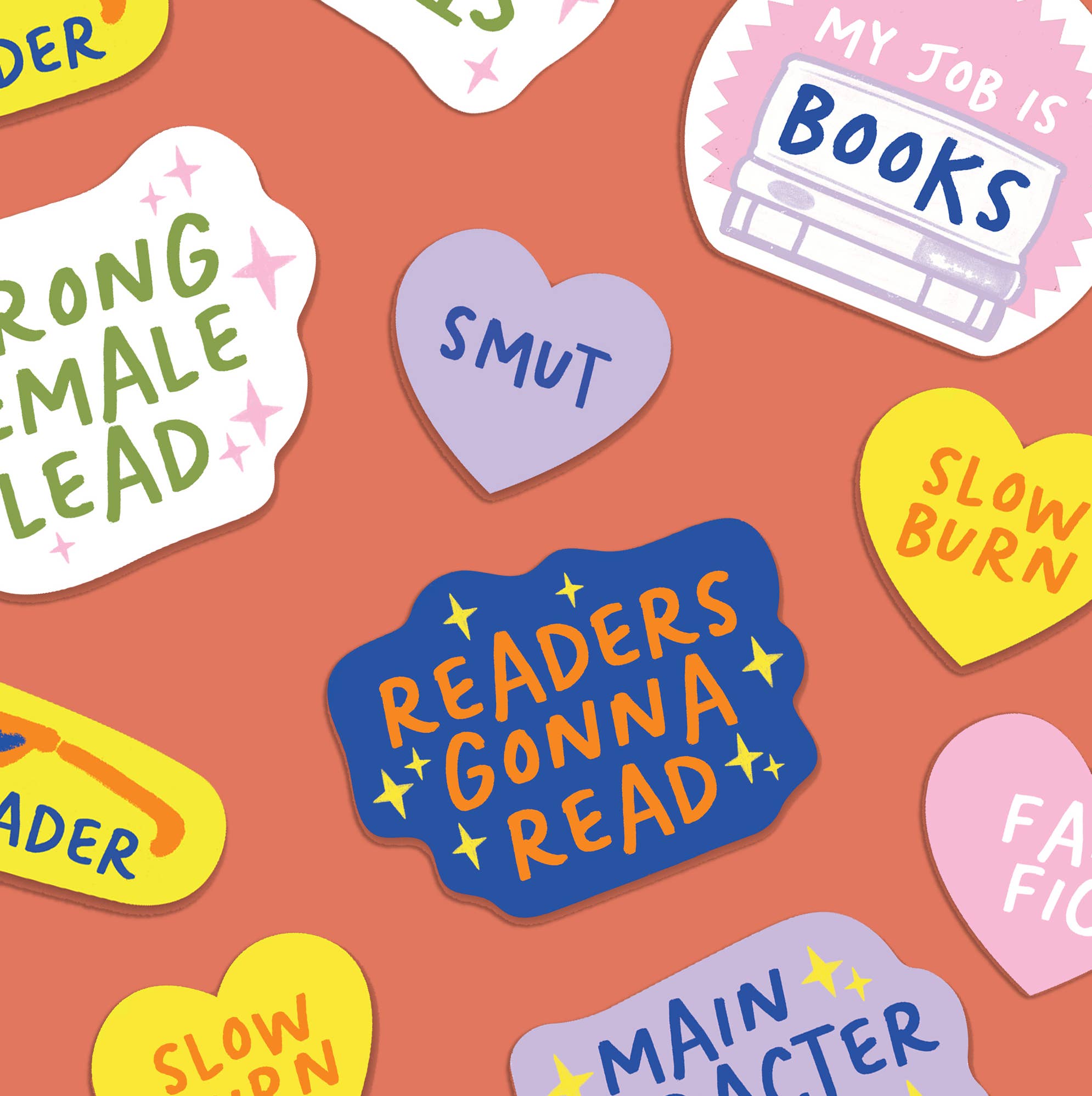 Bookishly (US Duties Paid) – wholesale Sticker – Bookish Sticker Pack – 50 Mixed Die-Cut Designs for Readers 21