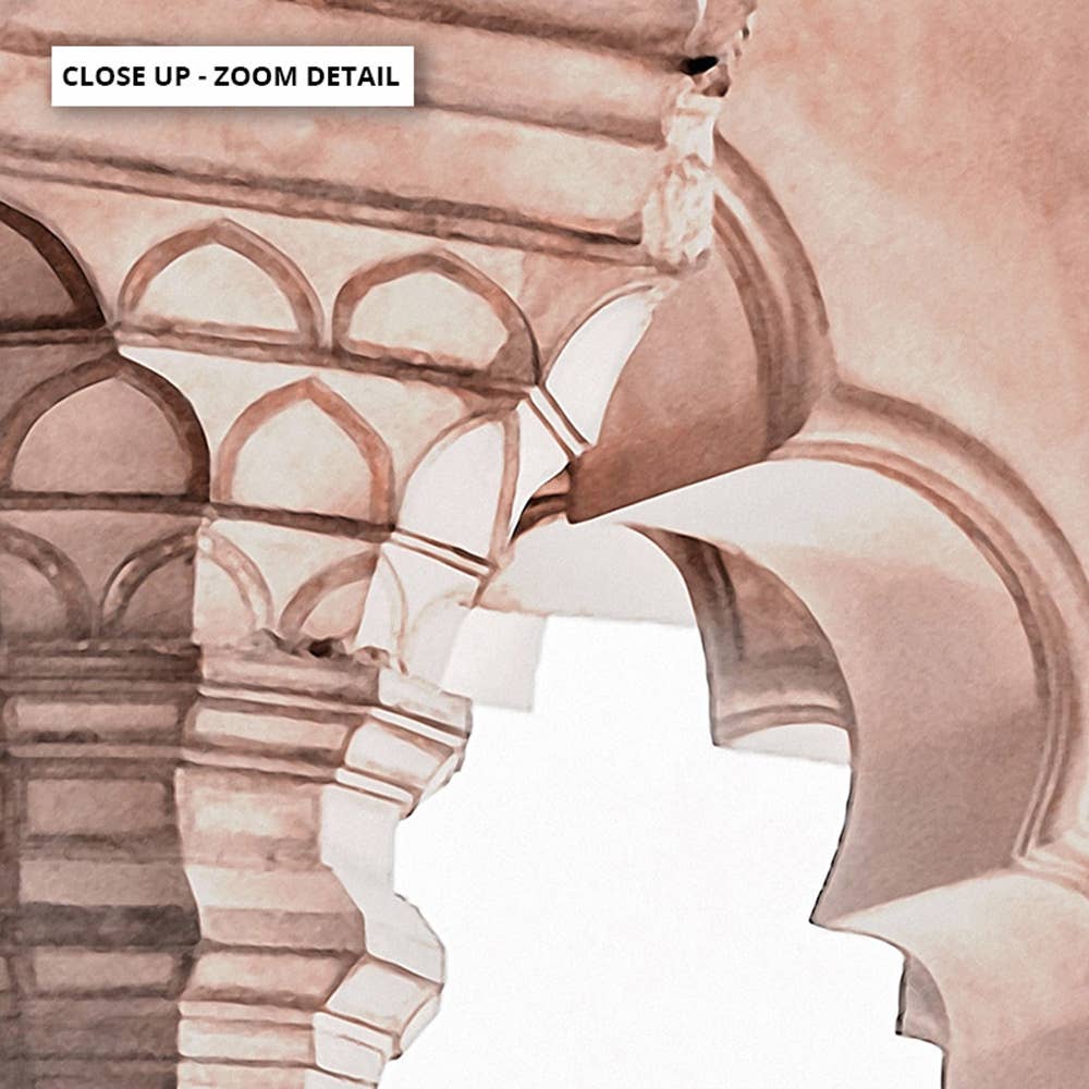 PRINT AND PROPER – Großhandel Kunstdruck – Agra Arches Wandkunst. Ornate India Blush Posterdruck2