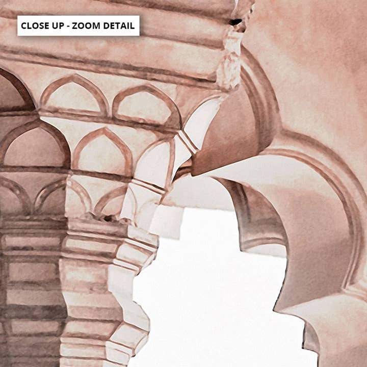 PRINT AND PROPER – Großhandel Kunstdruck – Agra Arches Wandkunst. Ornate India Blush Posterdruck2