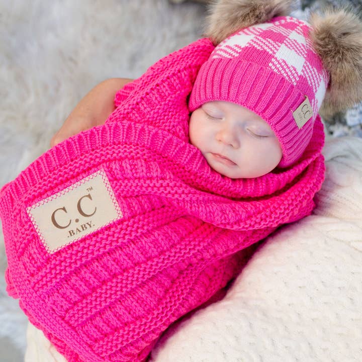 Truly Contagious - Wholesale Bedding Blanket - Kids & Baby - C.C Popular Cable Knit Baby Blanket BBL-236