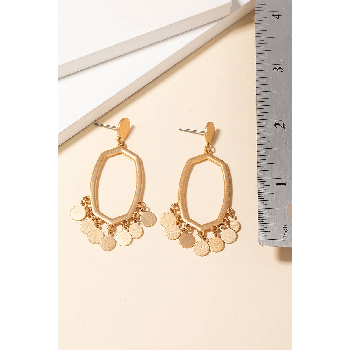 shot Decision Mariner Boucles d'oreilles pendantes à mini disque ovale | Faire.com France