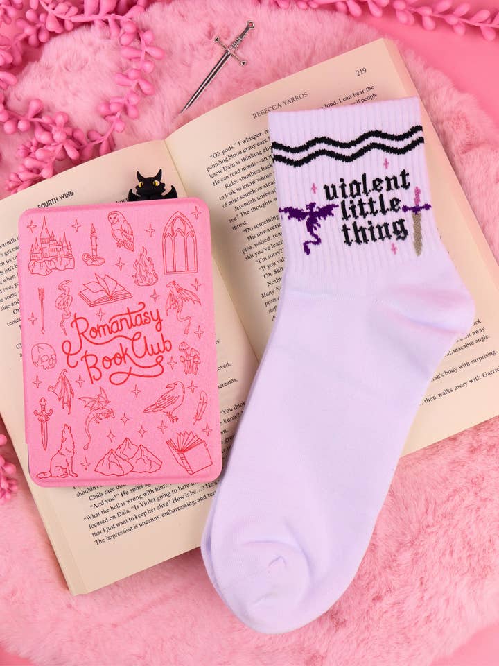 Miessol - Wholesale Socks - Women's - Violent Little Thing Bookish Socks for Book Lovers2