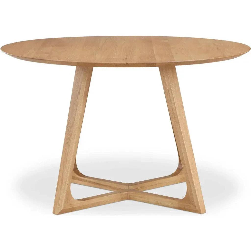 LOOMLAN - Wholesale Side Table - Godenza Natural Solid Oak Round Dining Table2