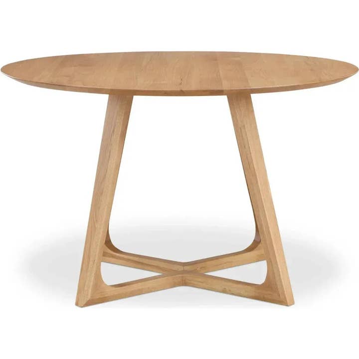 LOOMLAN - Wholesale Side Table - Godenza Natural Solid Oak Round Dining Table2